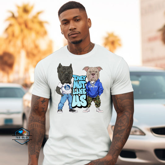 They Not Like Us - Hip-Hop Style Graphic White T-Shirts Model